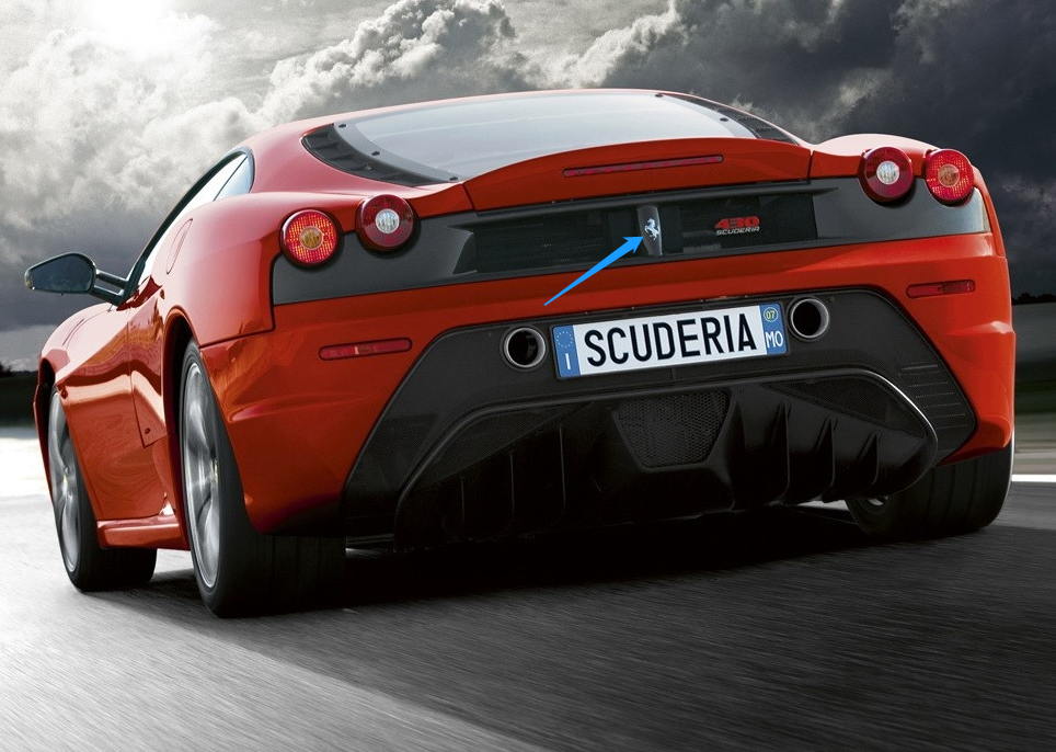 Genuine Ferrari F430Scuderia/16M P/N Rear Bumper Horse Badge 80610400 Factory