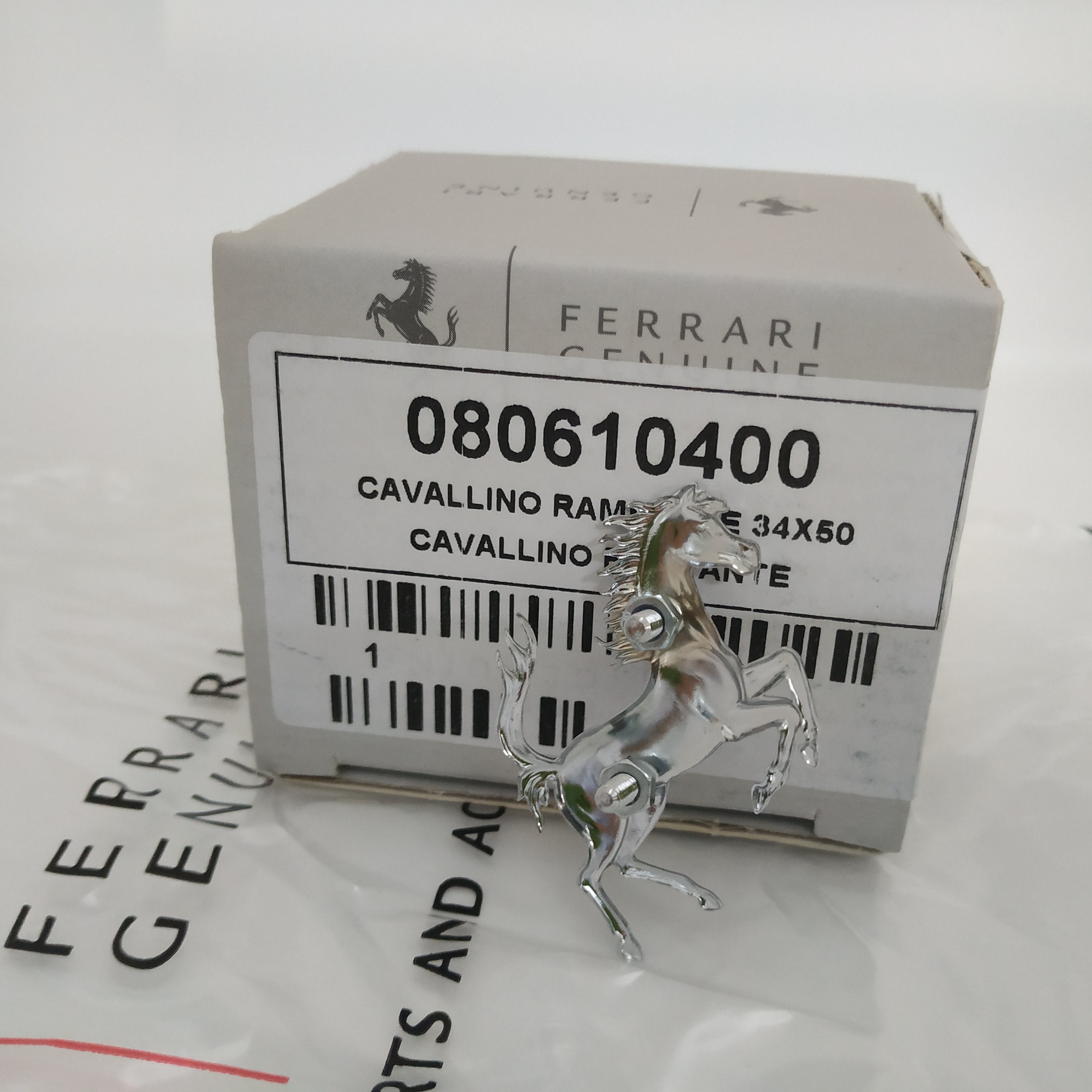Genuine Ferrari F430Scuderia/16M P/N Rear Bumper Horse Badge 80610400 Factory