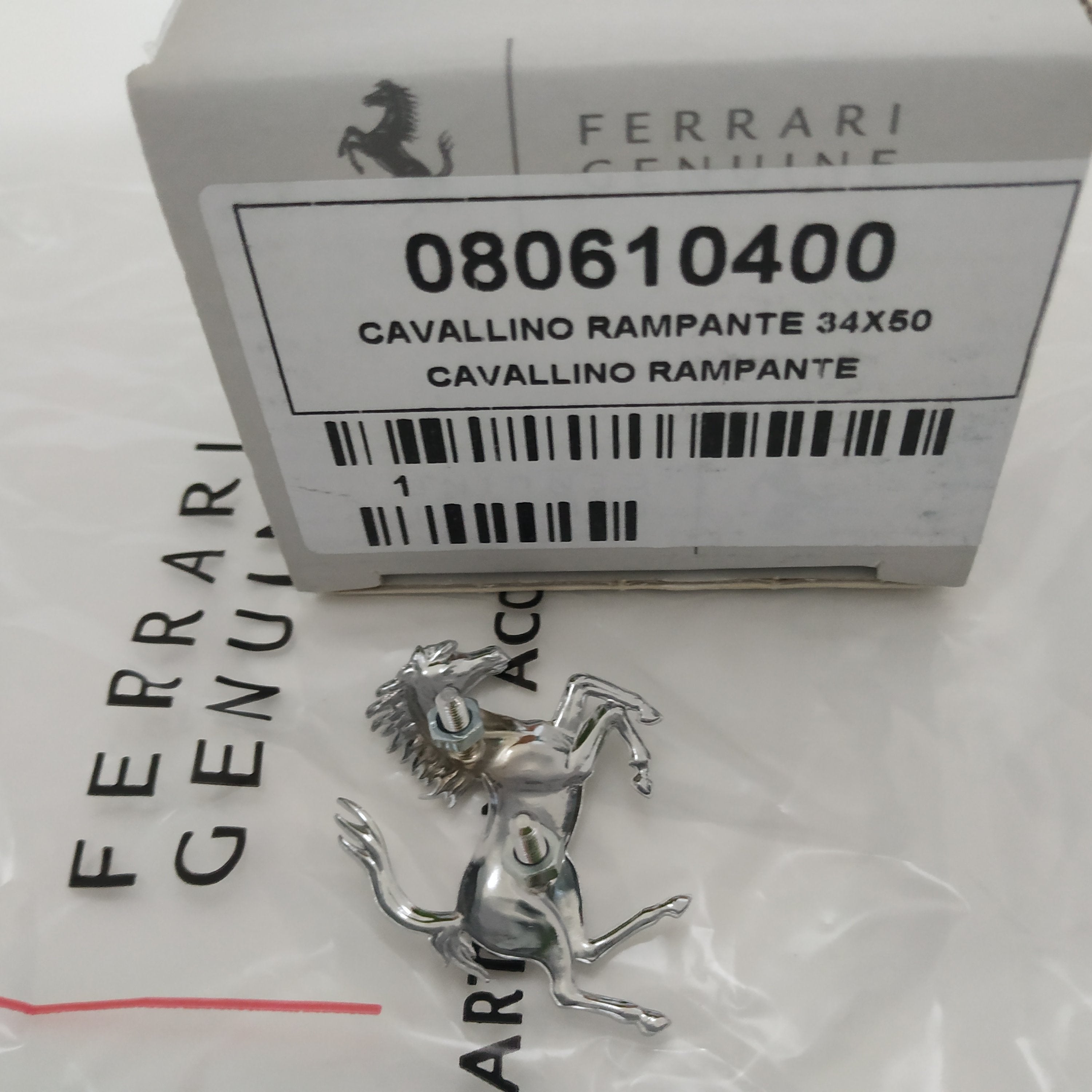 Genuine Ferrari F430Scuderia/16M P/N Rear Bumper Horse Badge 80610400 Factory
