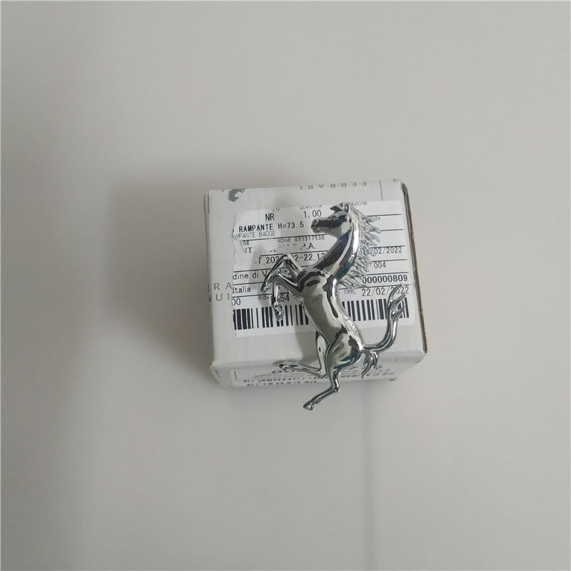 Ferrari Roma Rear Bumper SliverHorse Emblem Badge Italiaspares