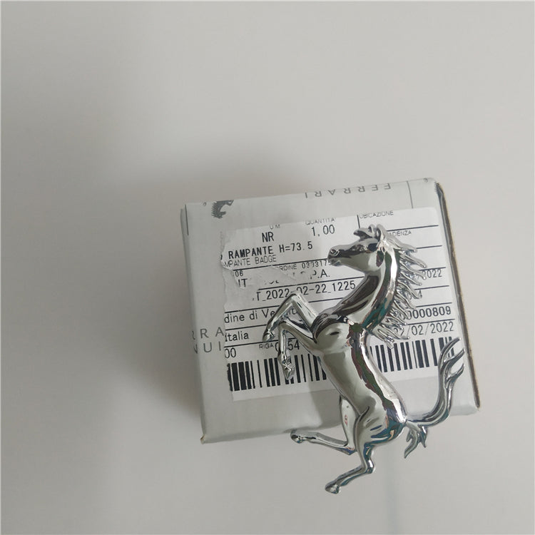 Ferrari Roma Rear Bumper SliverHorse Emblem Badge Italiaspares