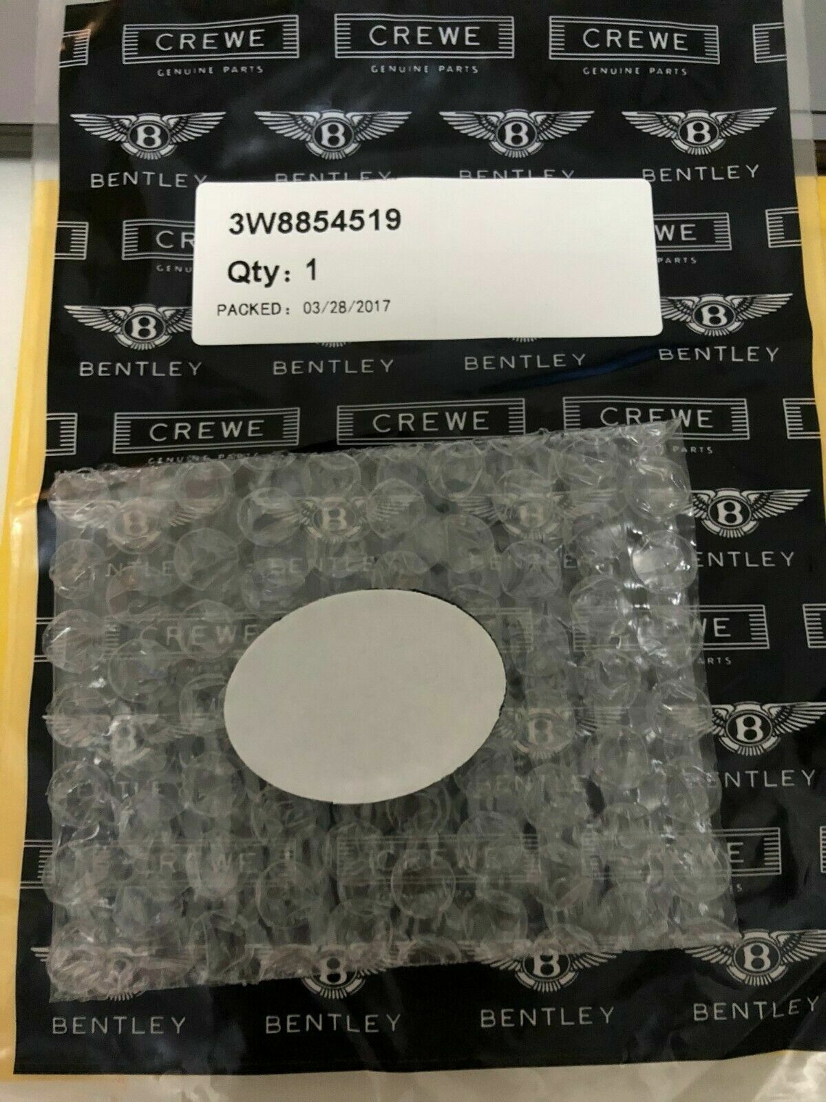 Bentley Flying Spur GT Front Bumper Black "B"Badge 3W8854519 Italiaspares