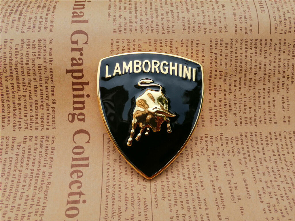 Lamborghini Metal Sticker Bull Emblem Badge 65*56MM Italiaspares