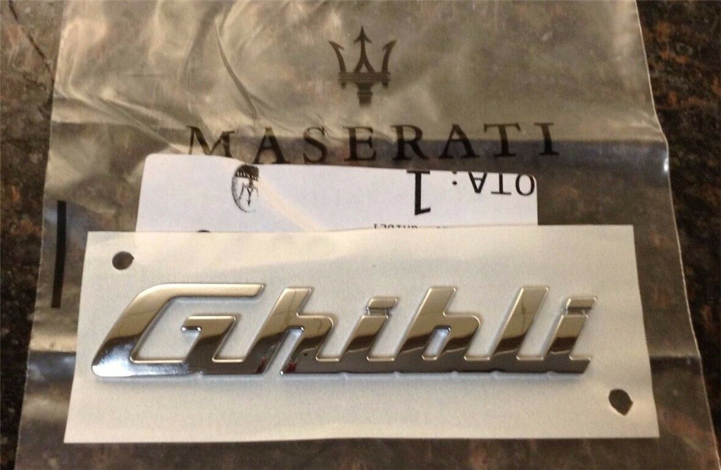 Genuine Maserati Ghibli 3.0 Rear Lid Badge 670008315 Italiaspares