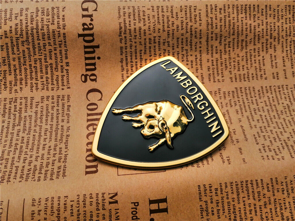 Lamborghini Metal Sticker Bull Emblem Badge 73*63MM Italiaspares