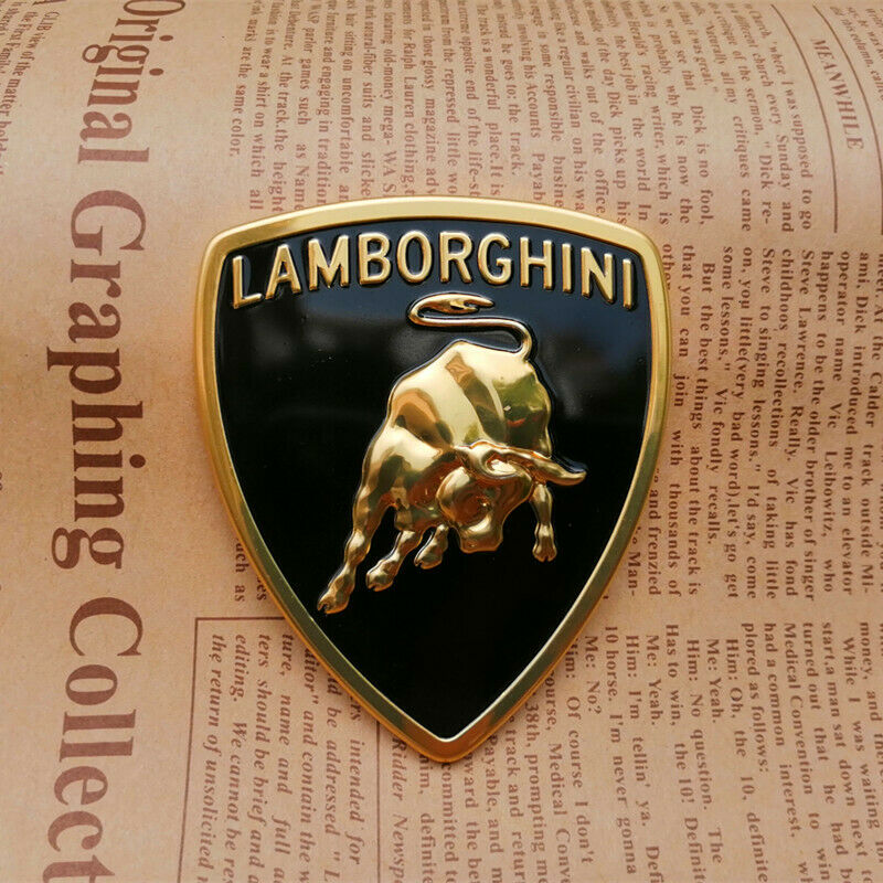 Lamborghini Metal Sticker Bull Emblem Badge 73*63MM Italiaspares