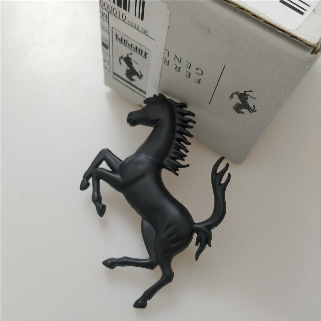 Ferrari F8 Italy badge&Rear Horse Badge Script & Wheel Caps Matte Black Kit Italiaspares