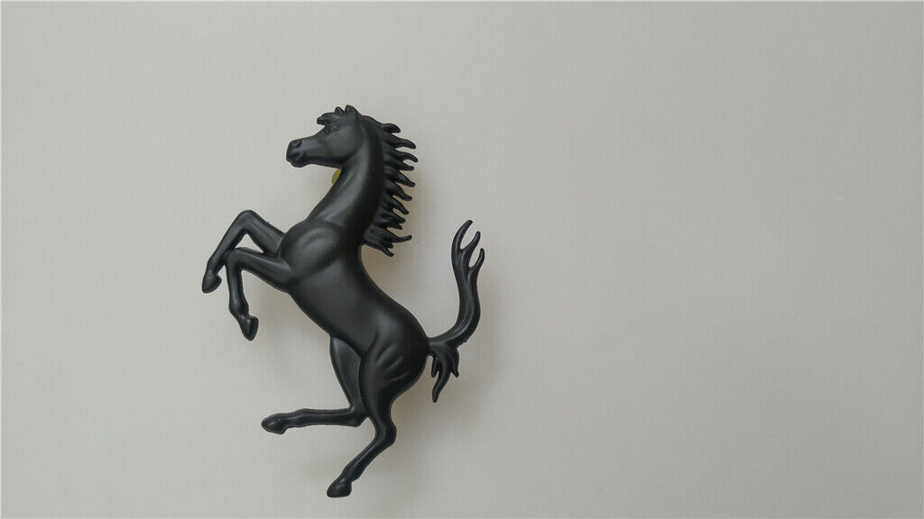 Ferrari F8 TributoRear Bumper Matte Black Horse Emblem badge Italiaspares