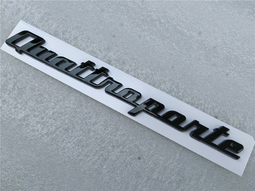 Maserati Quatroporte Rear Emblem Badge Glossy Black Italiaspares