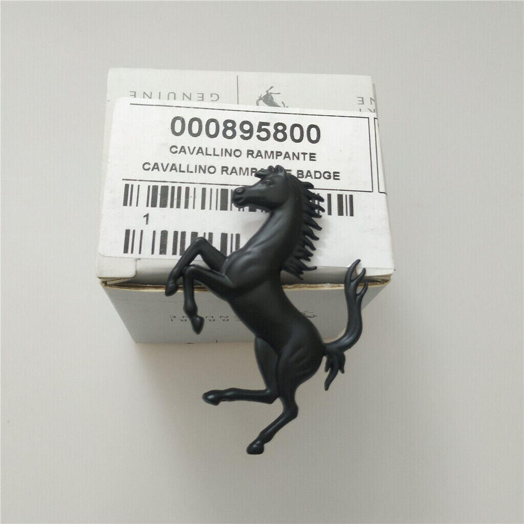 Ferrari F8 TributoRear Bumper Matte Black Horse Emblem badge Italiaspares