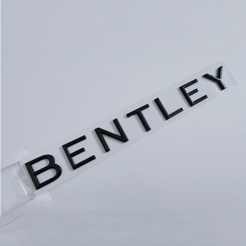 Bentley Continental GT Badge Script Emblem Rear Bright Black Italiaspares