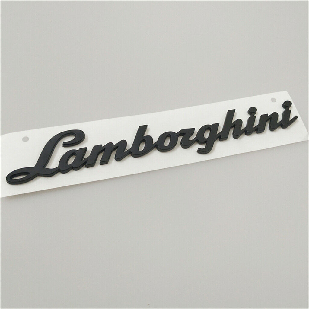 Lamborghini Gallardo Huracan Rear Script Emblem Matte Black Italiaspares