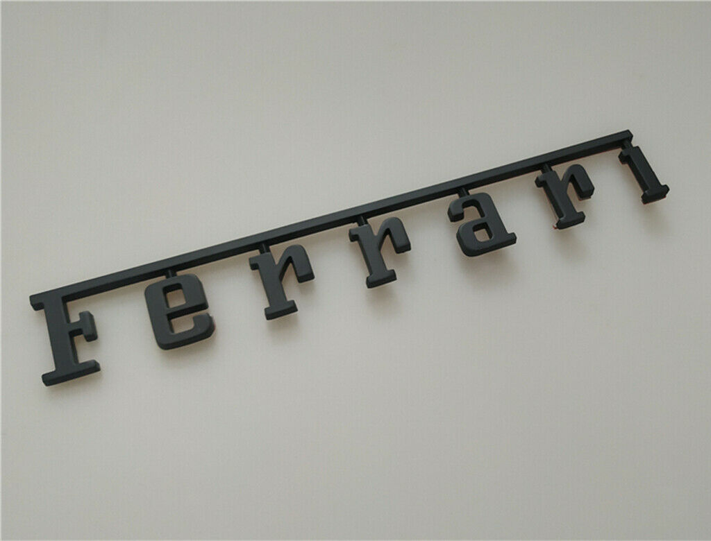 Ferrari F8 Italy badge&Rear Horse Badge Script & Wheel Caps Matte Black Kit Italiaspares