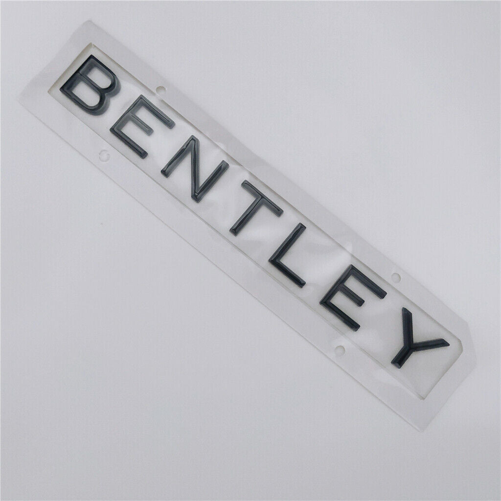 Bentley Continental GT Badge Script Emblem Rear Bright Black Italiaspares