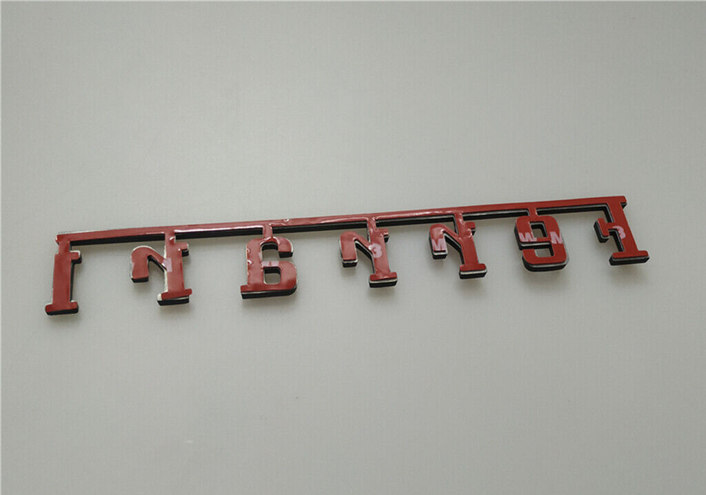 Ferrari F8 Italy badge&Rear Horse Badge Script & Wheel Caps Matte Black Kit Italiaspares