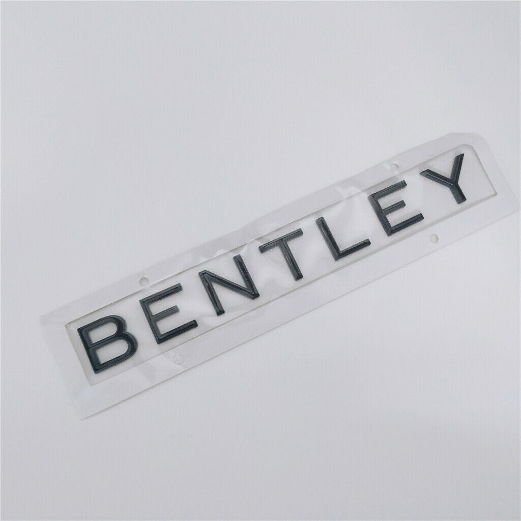 Bentley Continental GT Badge Script Emblem Rear Bright Black Italiaspares