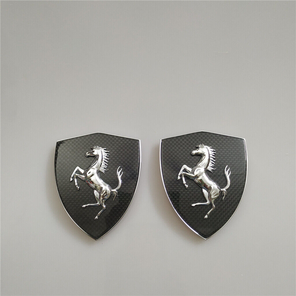 Ferrari F8 Tributo&Spider Carbon Fiber Shield badge&Flag&Horse&Wheel Caps Kit Italiaspares