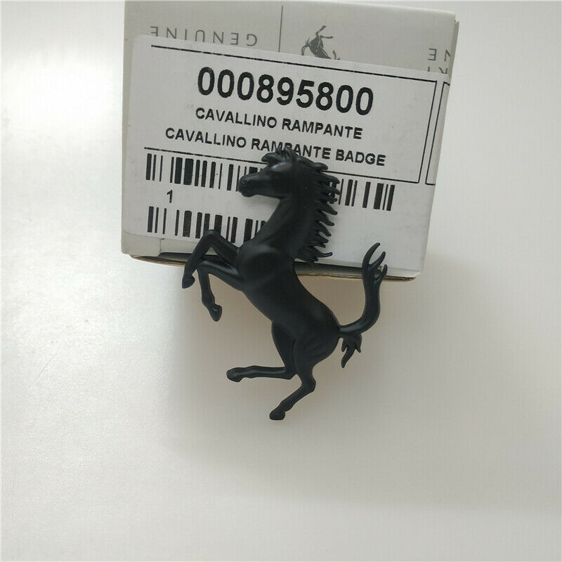 Ferrari F8 TributoRear Bumper Matte Black Horse Emblem badge Italiaspares