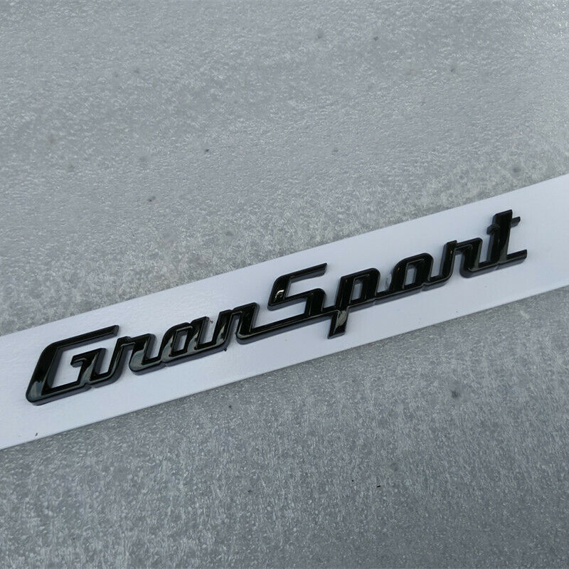 2X Maserati 2017 Quattroporte GranSport Side Badge Emblem Glossy Black Italiaspares