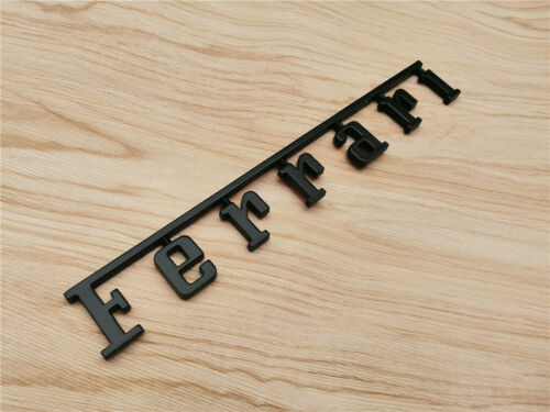 Ferrari 812 Front & Rear Horse Emblem Script & Wheel Caps Kit Matte Black Italiaspares