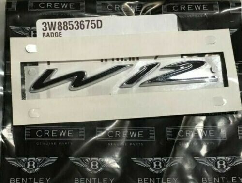 Bentley Continental GT Speed W12 Sidehead Fender Badge Emblem 3W8853675D Italiaspares