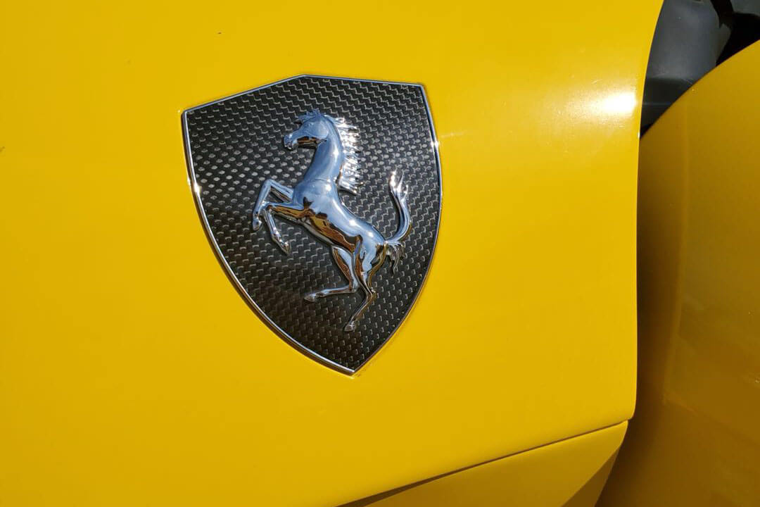 Ferrari F8 Shield Badge Emblem Upgrade To Carbon Shield Badge Emblem