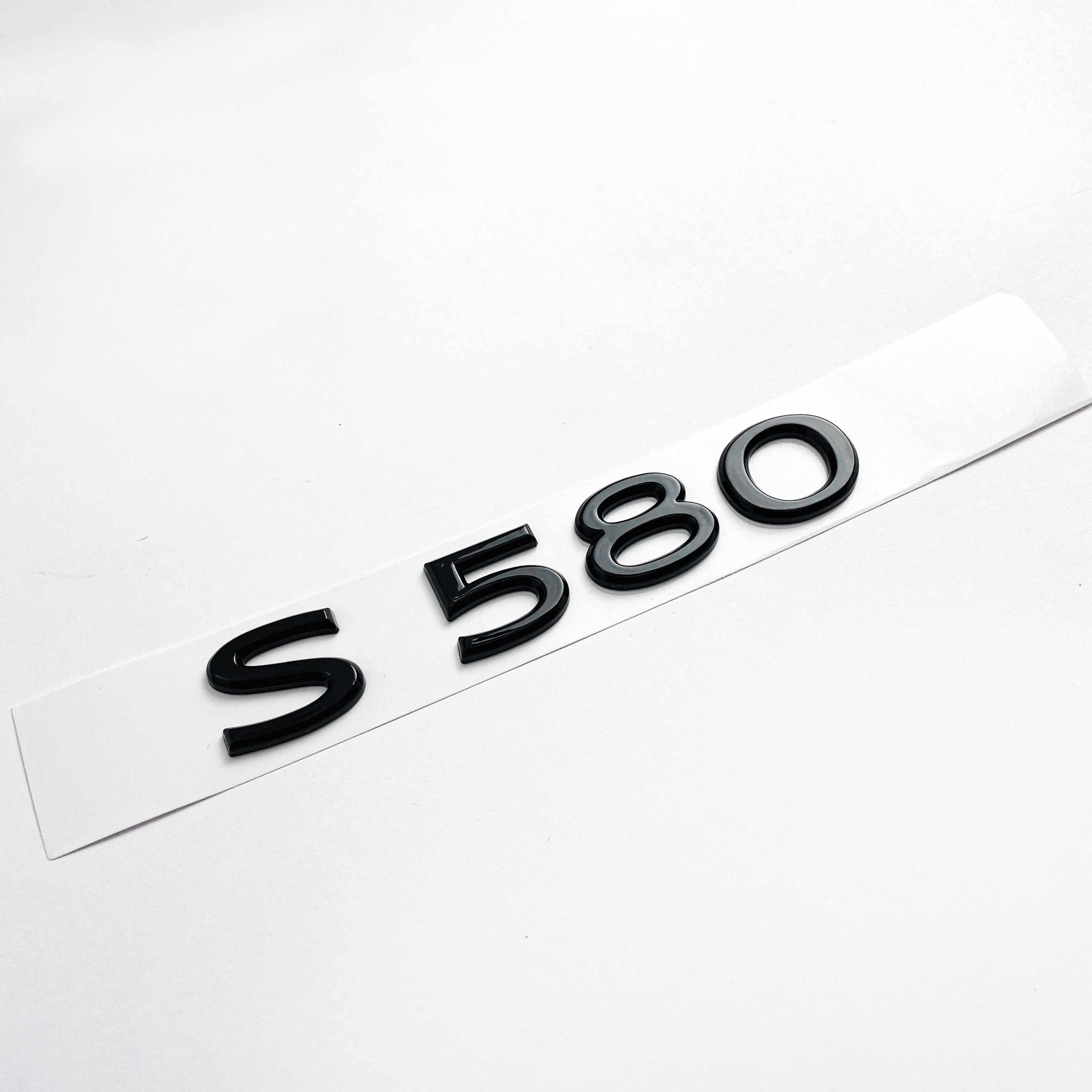Mercedes-Benz Gloss Black "S580" Rear Trunk Emblem Badge Logo Italiaspares