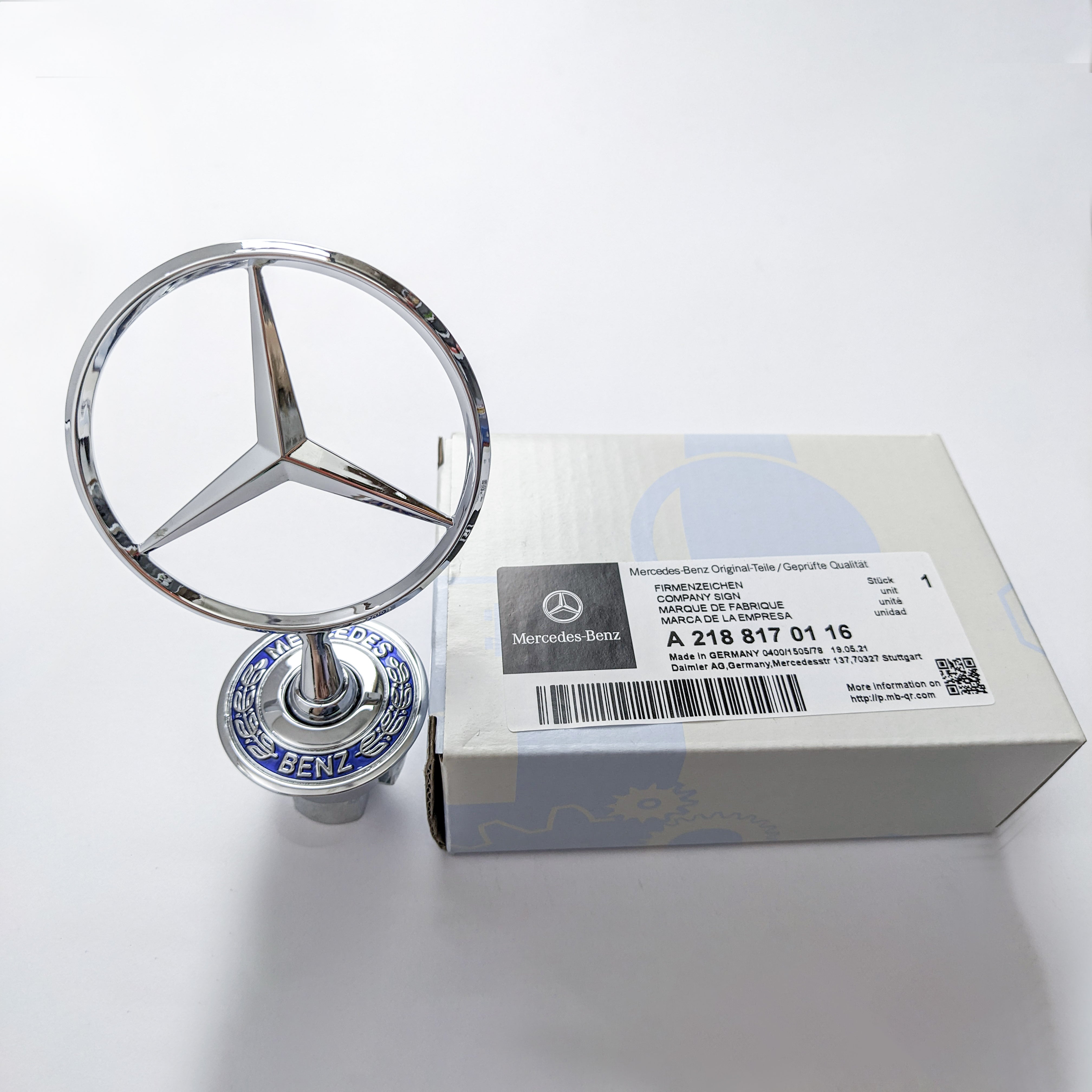Mercedes-Benz Hood Bonnet Star Stand Up Badge Emblem Italiaspares