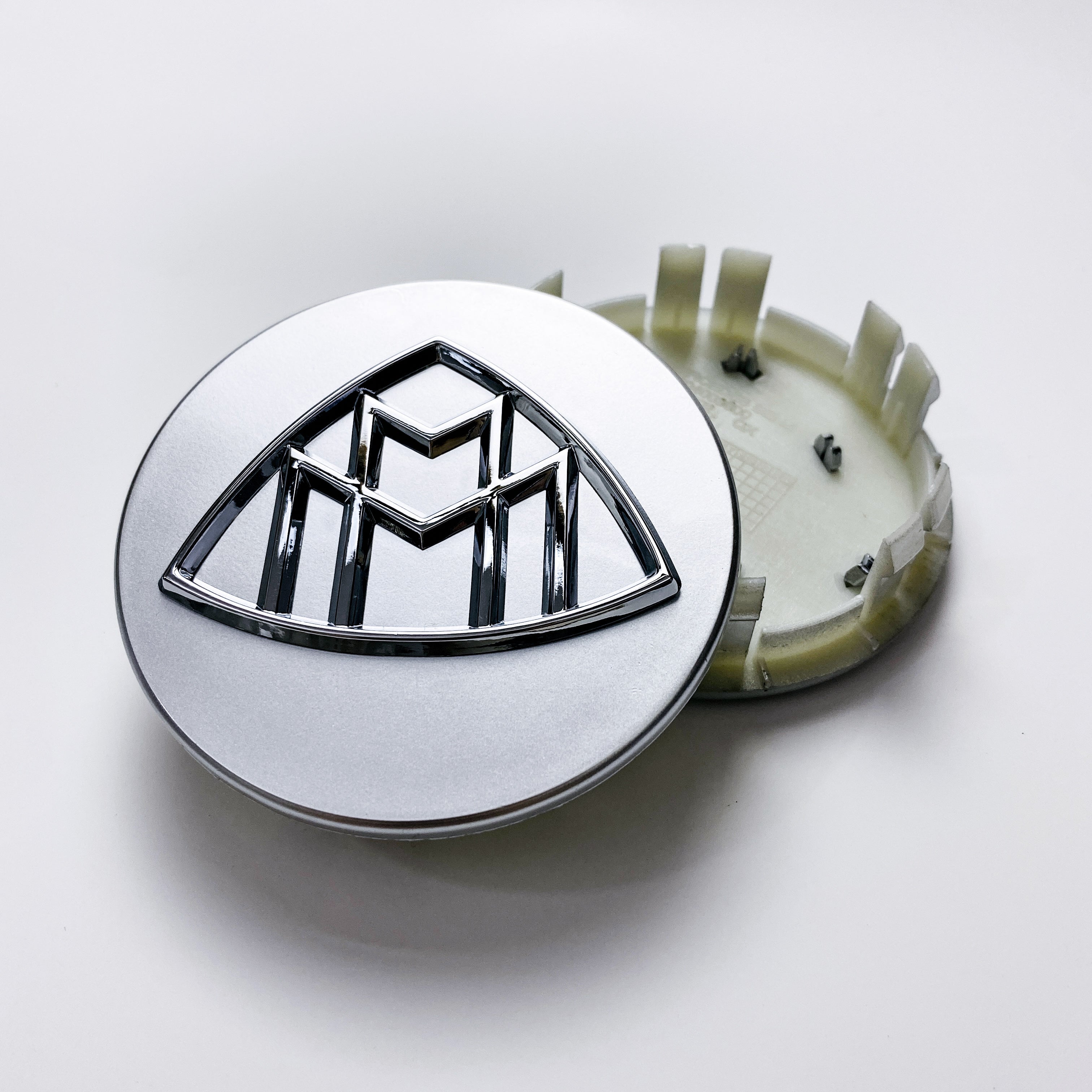 Mercedes Benz Maybach Chrome Silver Wheel Center Hub Cap Cover Logo Emblem 4Pcs A2224002100 Italiaspares