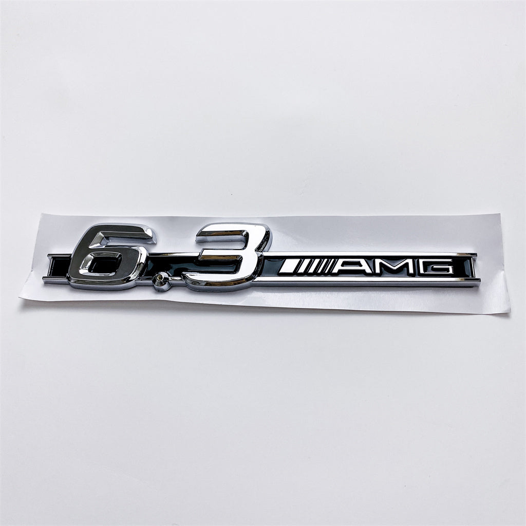 Mercedes Benz 6.3 AMG Side Wing Badge Emblem Sliver & Black C63 E63 S63 CLS63 A2228170315 Italiaspares