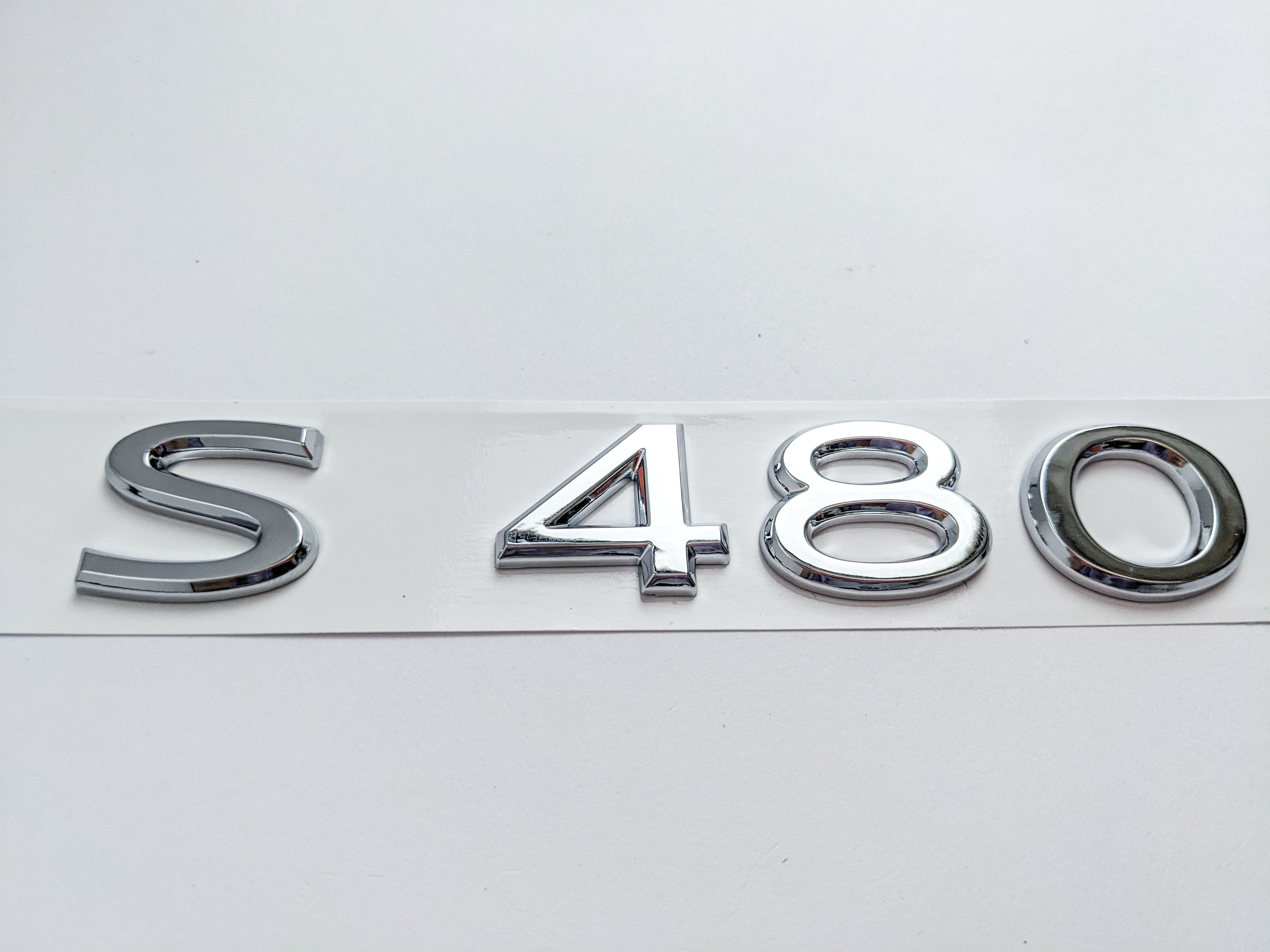 Mercedes Benz Chrome Sliver "S480"  Letter Emblem Trunk Logo Nameplate Badge Italiaspares