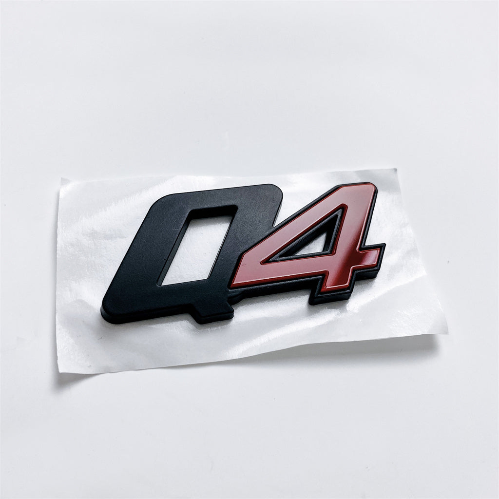 Maserati Ghibli Quattroporte "Q4" Emblem Matte Black Logo Trunk Emblem Badge 670008101 Italiaspares
