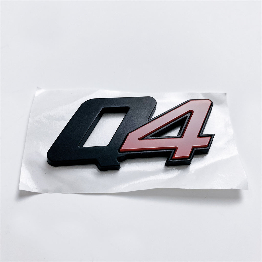 Maserati Ghibli Quattroporte "Q4" Emblem Matte Black Logo Trunk Emblem Badge 670008101 Italiaspares
