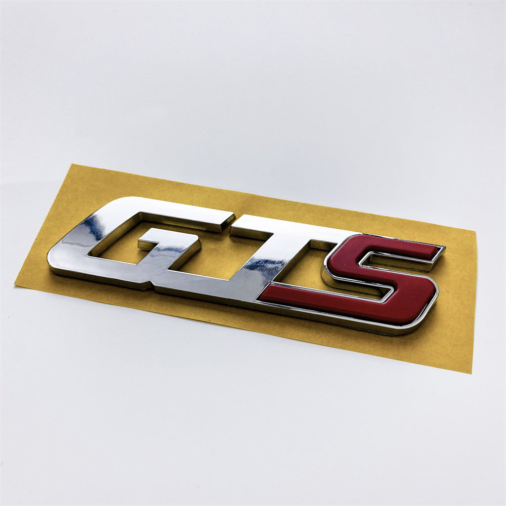 Maserati 2017 Quattroporte Ghibli GTS Sliver & Red Rear Script Badge Emblem Italiaspares