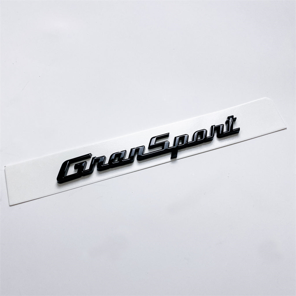 2X Maserati 2017 Quattroporte GranSport Side Badge Emblem Glossy Black Italiaspares