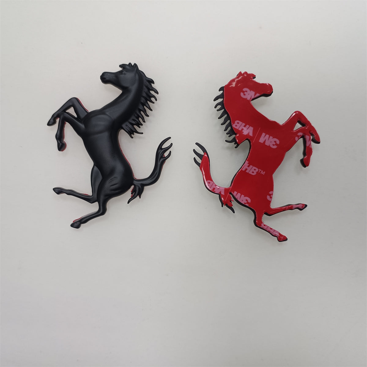 2XFerrari Prancing Horse Matte Black Badge Copper Emblem 7*4.8CM(Fit Many) Factory