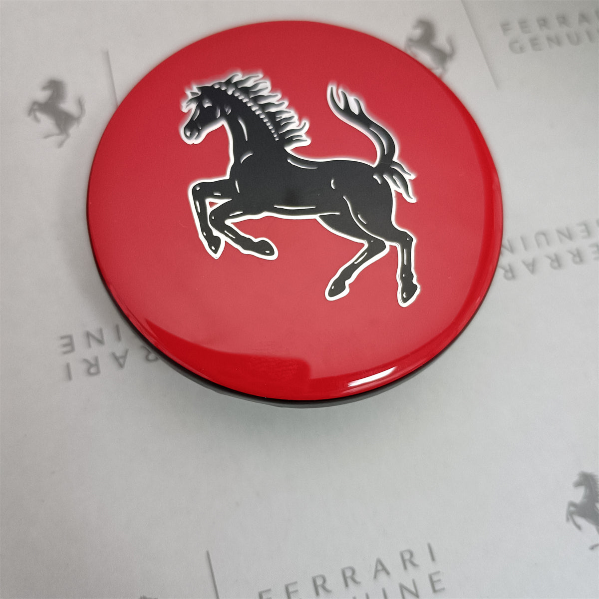 Ferrari 488 458 430 F12 GTC4 Roma Set Red, Hub Badge Wheel Center Cap Set Factory