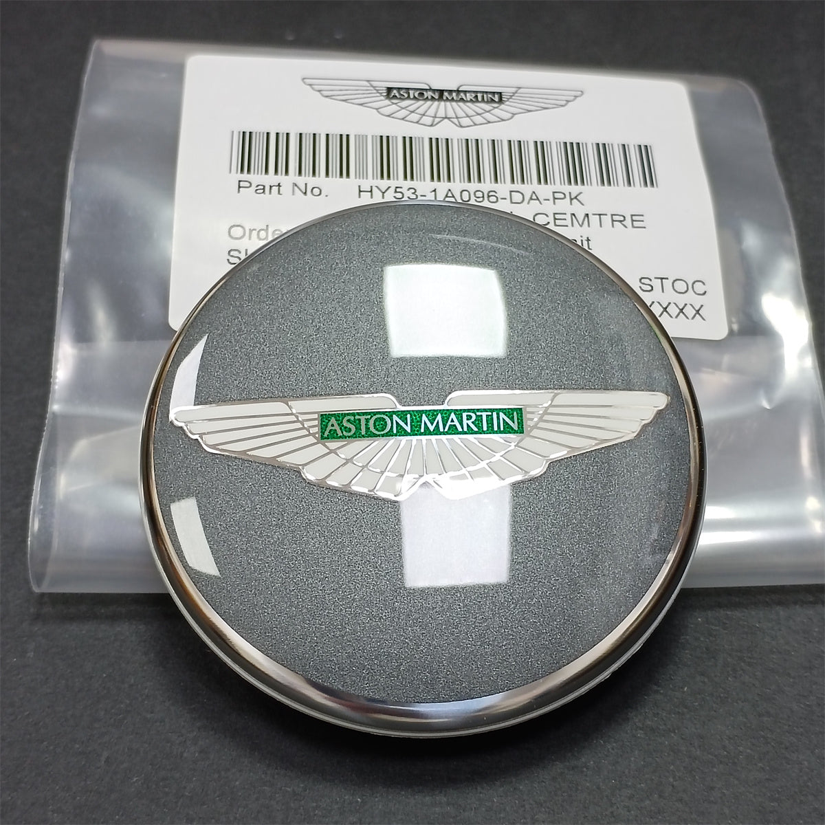 Aston Martin Center Cap Light Anthracite Wing Green Genuine HY53-1A096-DA-PK 1PC Factory