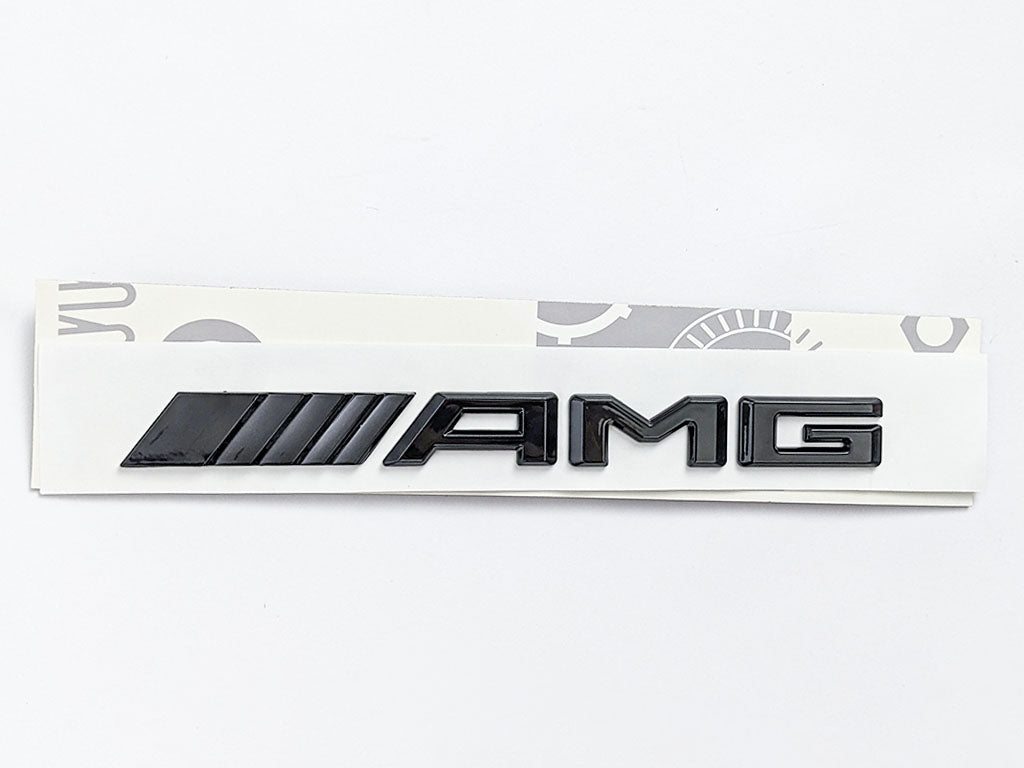 Grossy Black AMG Rear Trunk Emblem Decal Badge For Mercedes Benz Factory