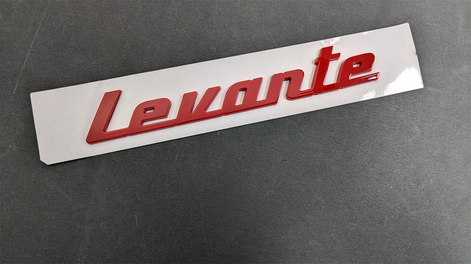 Maserati SUV Levante Gloss Red Rear Script Emblem Badge Factory
