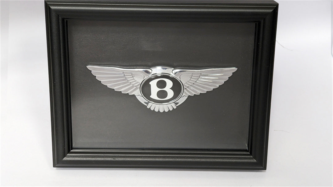 Bentley Badge Art Picture Hardwood Black Frame Italiaspares