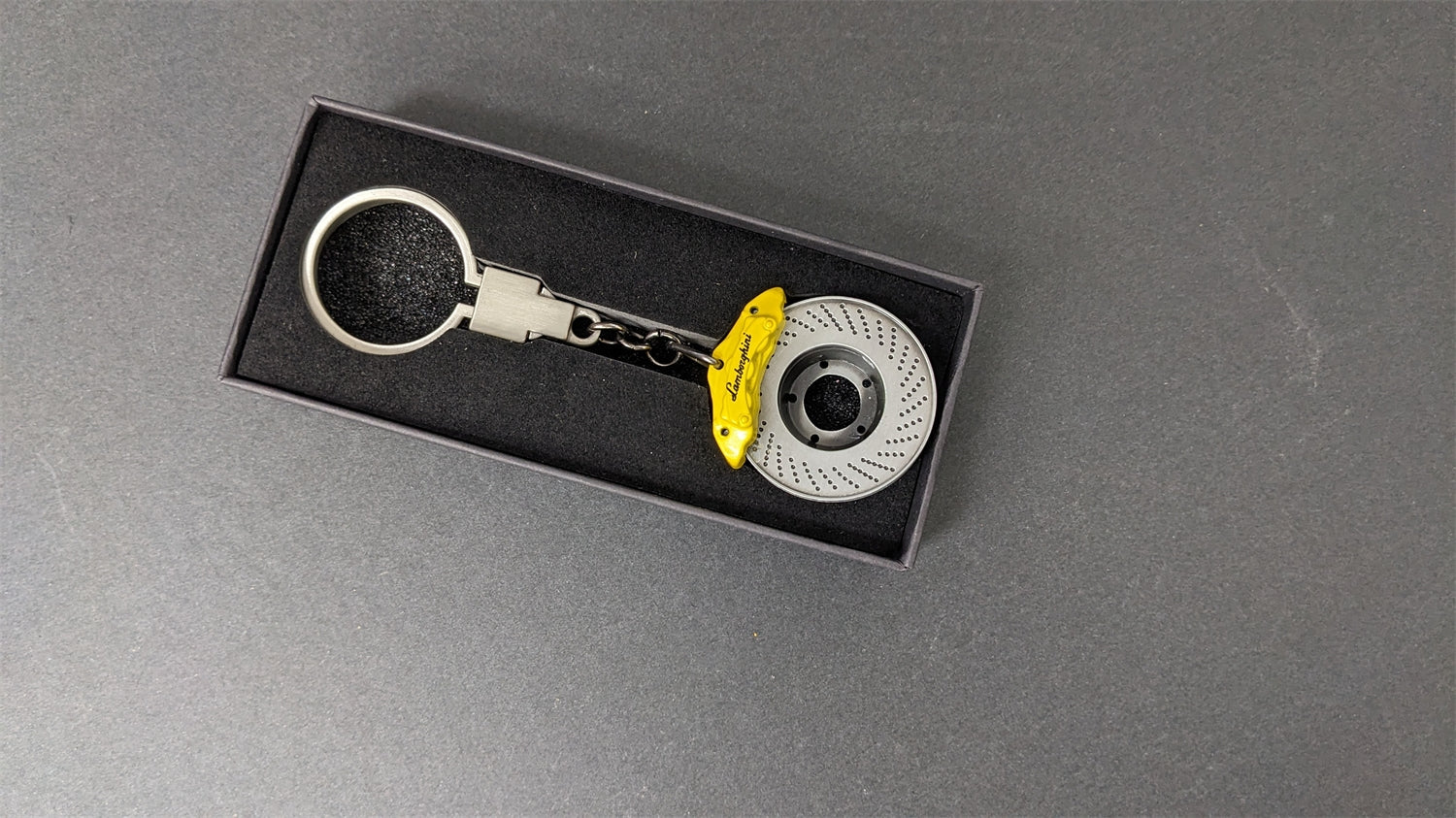Lamborghini Brake Disc Keychain Yellow Caliper Metal Key Ring Factory