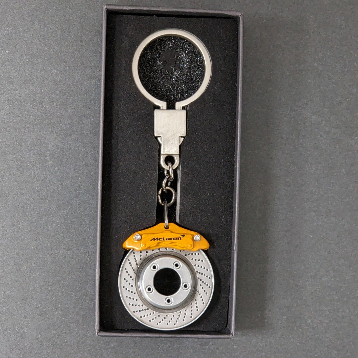 McLaren Brake Disc Keychain Orange Caliper Alloy Keychain
