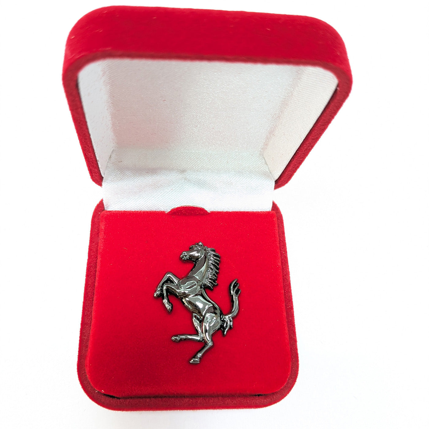 Prancing Horse Brooch Pin Set Silver Gunmetal Metal Badge With Red Velvet Gift Box Jewelry Factory