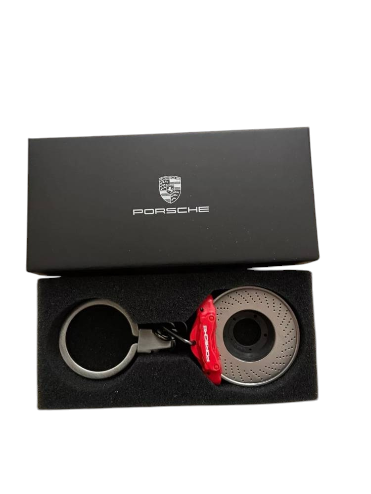 Porsche Keyring Brake Disc Brake Caliper  Red Key Chain Factory