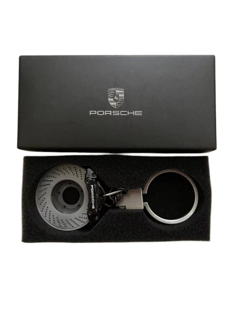 Porsche Keyring Brake Disc Brake Caliper Black Key Chain Factory