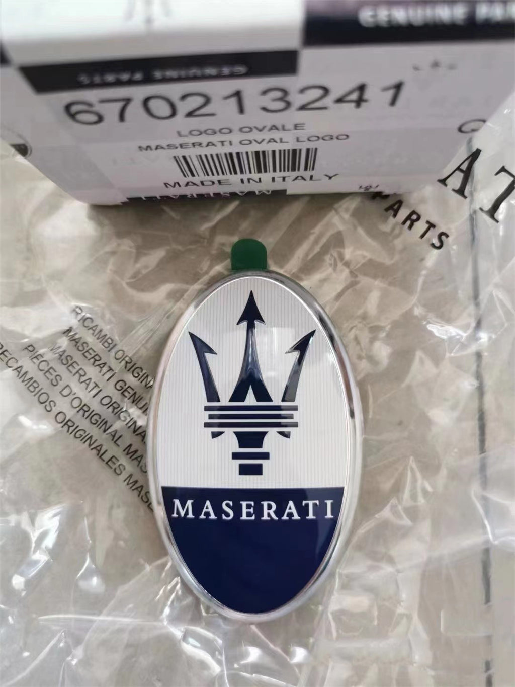 Maserati New Orig Grecal GranTurismo Levante MC20 Front Bumper Badge 670213241 Factory