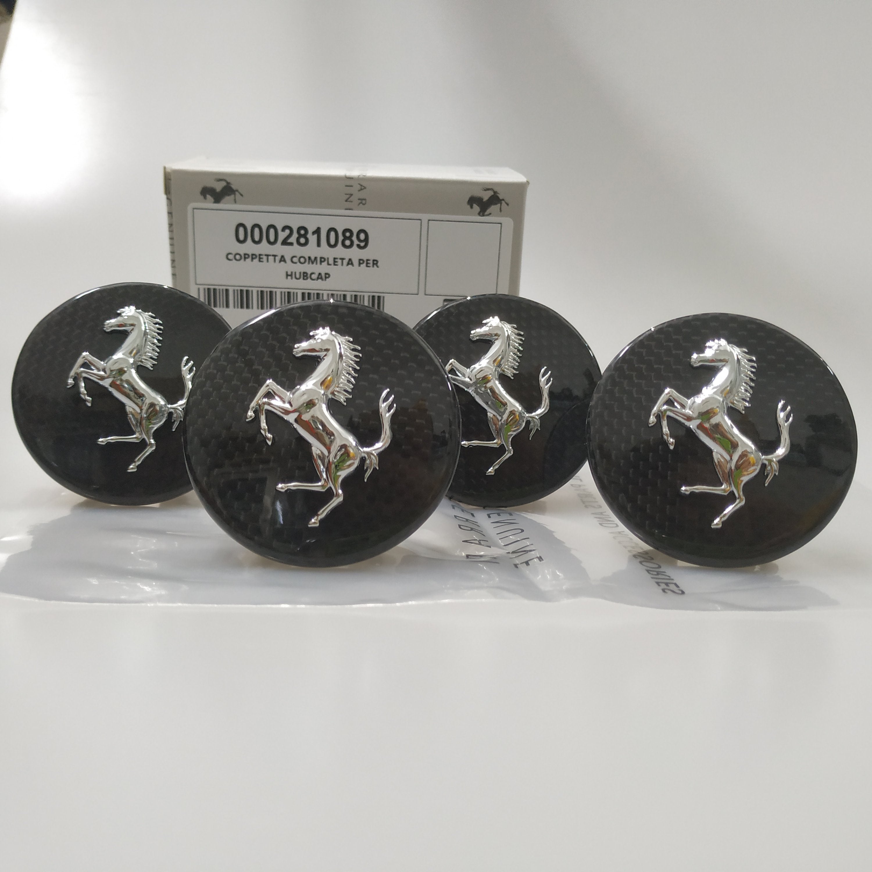 Genuine Ferrari F430 458 California Carbon Fiber Wheel Hub Center Cap Set 281089 Factory