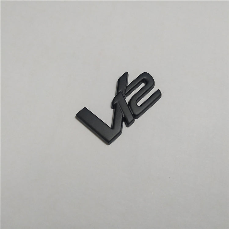 Aston martin V12 Metal Matte Black Emblem Badge Kit Italiaspares