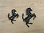 Ferrari California FERRARI Front Rear Bumper Horse Badge Emblem Set Black Italiaspares